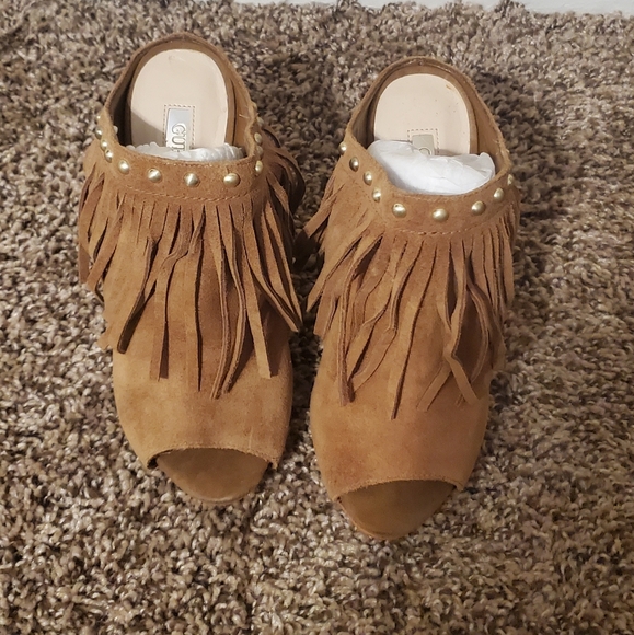 GUESS Mules Brown Suede size 6 - Picture 3 of 6